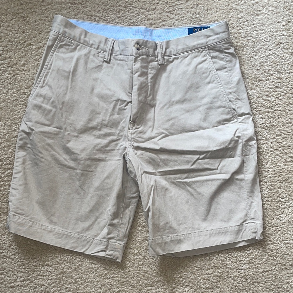 Polo by Ralph Lauren Men's Beige Flat Front Shorts